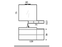 Composizione mobile bagno moderno sospeso Compab