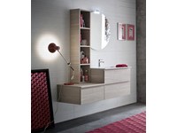 Bagno moderno sospeso Compab nobilitato e marmo