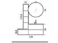 Bagno moderno sospeso Compab nobilitato e marmo