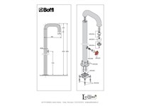 Boffi Boffi ,pipe red, doccia fissa da pavimento, vendita online
