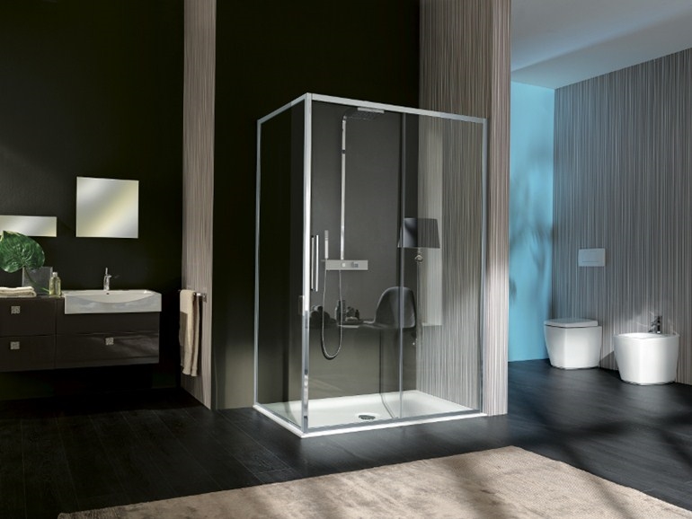 Box doccia Samo Vis 120x80 profili in acciaio scontato del 50 Arredo