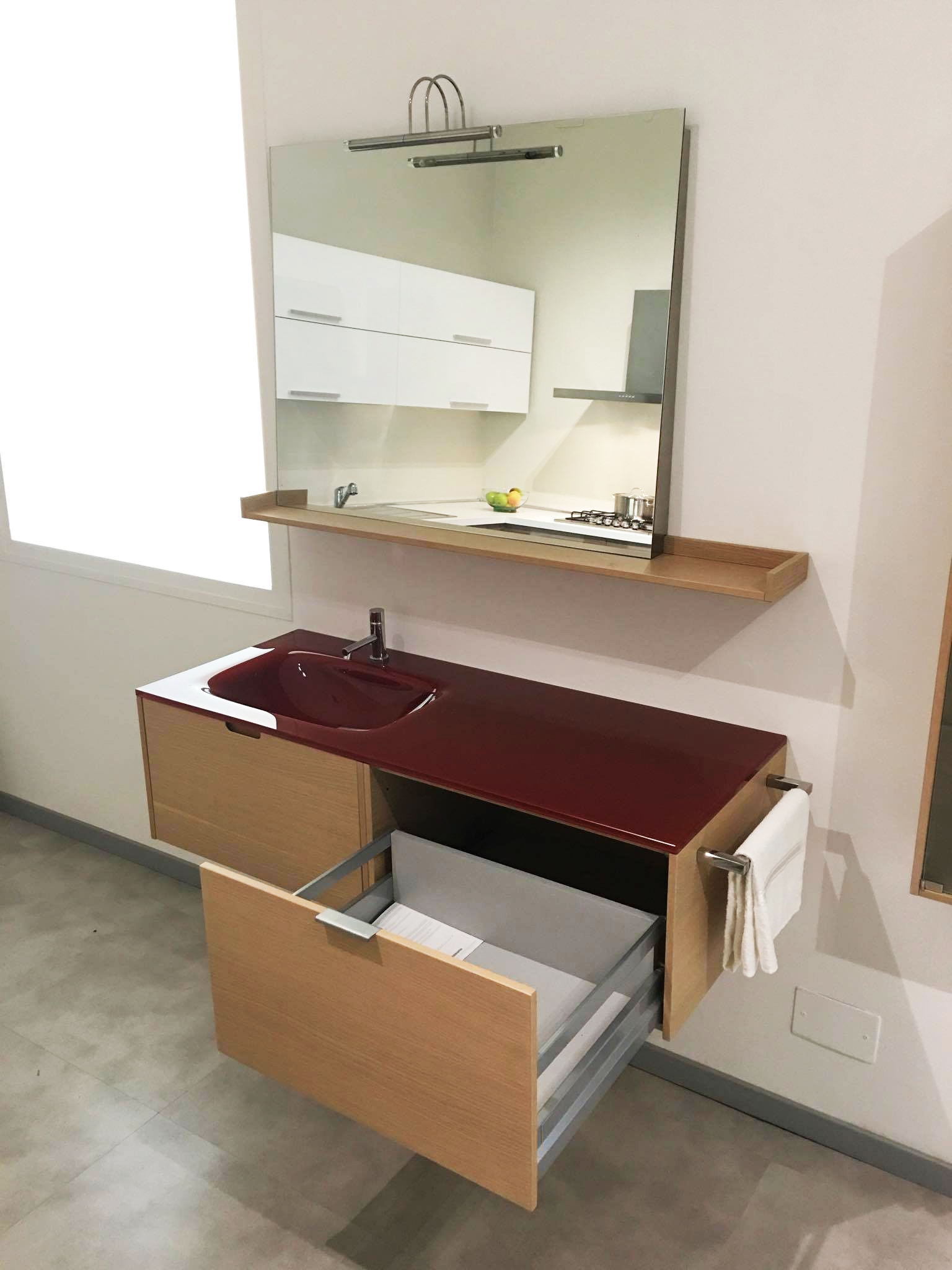 Consolle bagno altamarea sconto 60% arredo bagno a prezzi scontati Consolle laccata lucida rosso