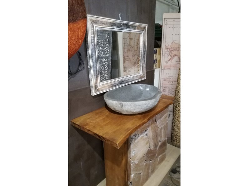 Mobile Bagno A Terra Bagno Root In Legno Minimal Outlet Etnico A Prezzi Convenienti