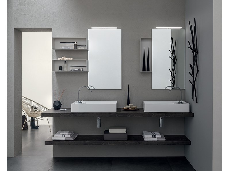 Mobile bagno con doppio lavabo da appoggio, by RAB arredobagno ... Mobile bagno con doppio lavabo da appoggio, by RAB arredobagno ...