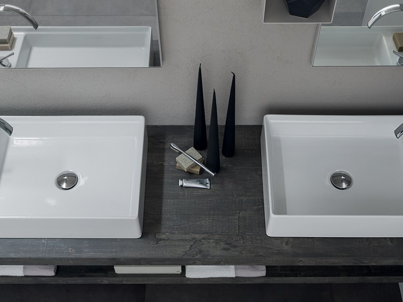 Mobile bagno con doppio lavabo da appoggio, by RAB arredobagno ... Mobile bagno con doppio lavabo da appoggio, by RAB arredobagno ...