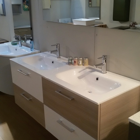 Mobile bagno con doppio lavabo arredo bagno a prezzi scontati Composizione bagno doppio lavandino
