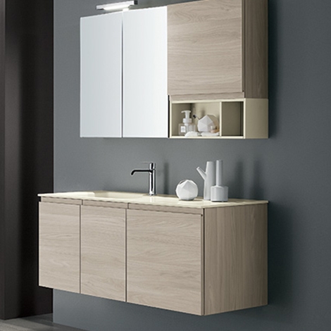 mobile bagno con specchio contenitore by rab arredobagno nuovo scontato foto1 foto2