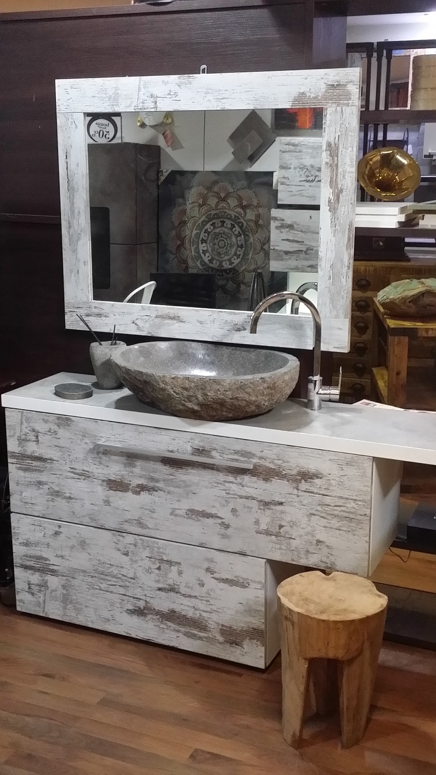 arredo bagno consolle doppia ribalta etno vintage in offerta