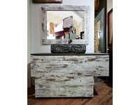 mobile bagno essenza decape' vintage in offerta outlet arredamento nuovmondi completo di specchio in tinta