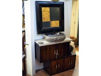 Bagno etnico in offerta in legno massello convenienza outlet in legno con specchio