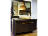 mobile bagno in legno etno brown con anta unica e maniglione lungo indonesia