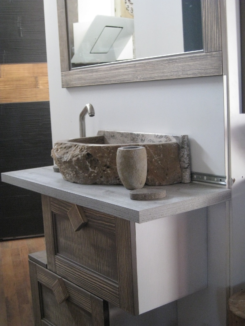 Mobile bagno industrial ante a ribalta zen legno offerta arredo ...