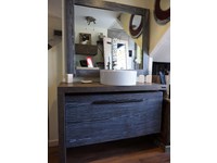 mobile bagno moderno noce con maniglione design bambu