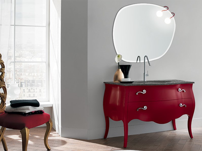 Mobile bagno rosso anticato, by RAB arredobagno, nuovo scontato Mobile bagno rosso anticato, by RAB arredobagno, nuovo scontato