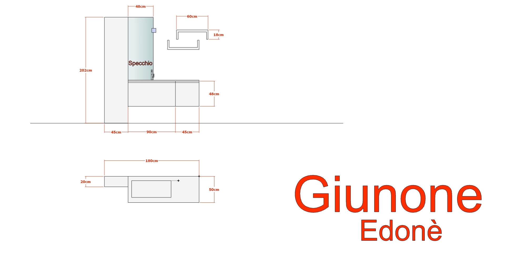 disegno tecnico con misure