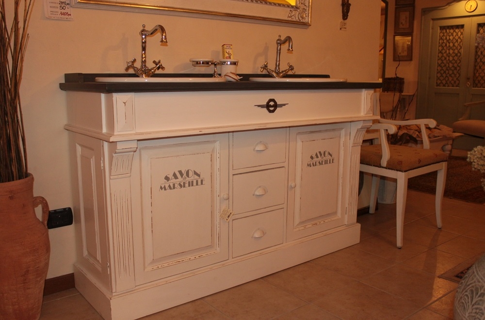 Mobile da bagno con doppio lavabo dialma brown in offerta al 60 ... Mobile lavabo 60
