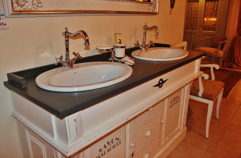 Mobile da bagno con doppio lavabo dialma brown in offerta al 60 ... Mobile lavabo 60
