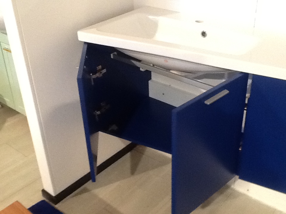 mobile da bagno laccato blu opaco mobile da bagno lavabo in tecnoril