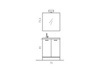 Mobile lavanderia con lavabo specchiera faretto sconto -35%