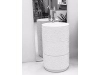 Moon Mobili Bagno Con Lavabo Curvo In Ceramica Ideagroup