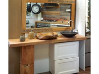 mobile consolle bagno design legno e white shabby chic in offerta completo con specchio in legno come il piano bagno
