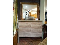 Mobile arredo bagno moderno 2 nate nocciola e piano smile porfido in offerta nuovimondi outlet
