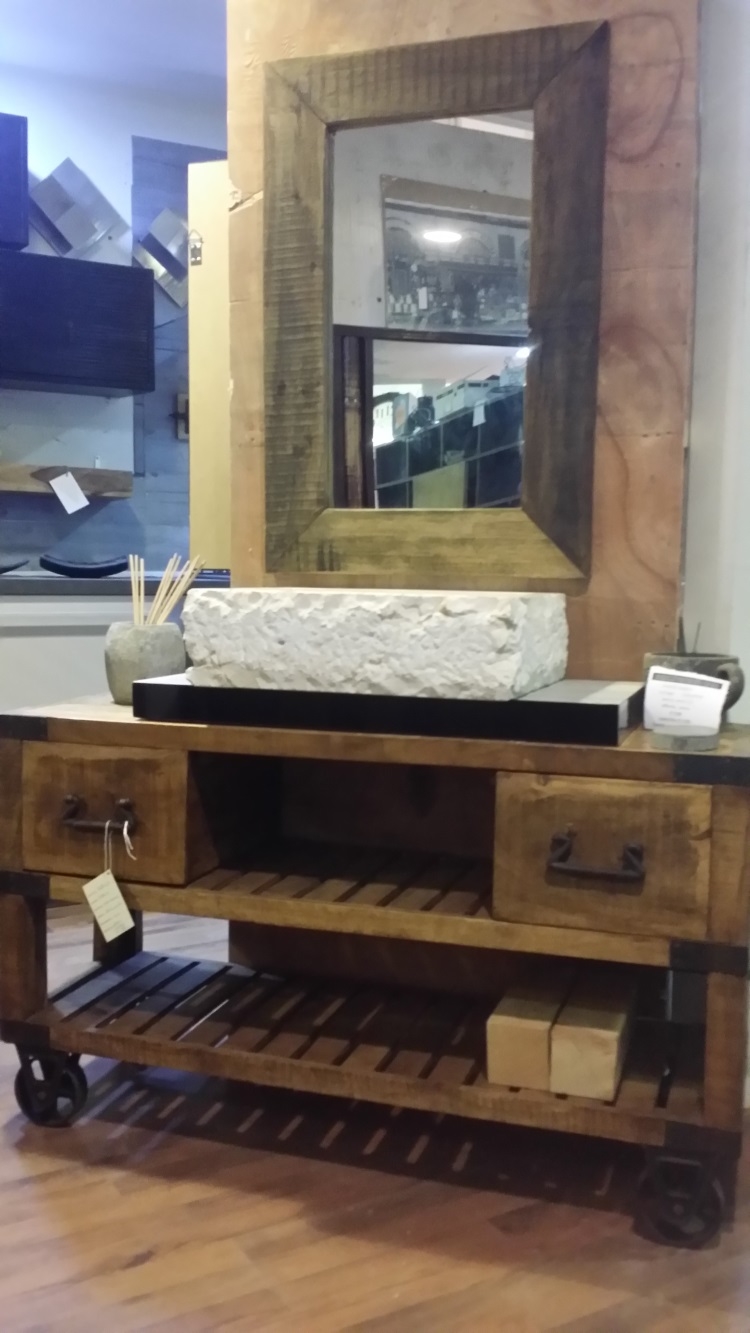 Mobile bagno industrial legno indi con ruote ghisa old ... Mobile bagno industrial legno indi con ruote ghisa old ...
