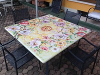 Tavolo Domiziani Deruta 140 x 140 cm