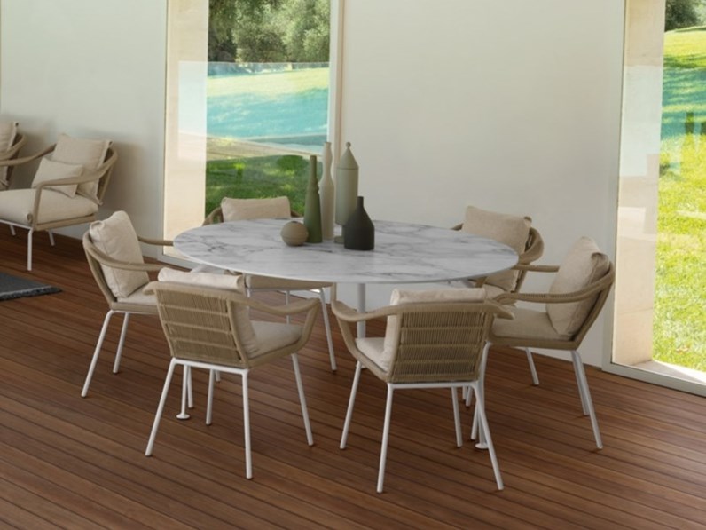 Cruise tavolo diam 150 calacatta Talenti outdoor: tavolo da giardino a ... - Cruise Tavolo Diam 150 Calacatta Talenti OutDoor Tavolo Da GiarDino A Prezzi Outlet N1 732084