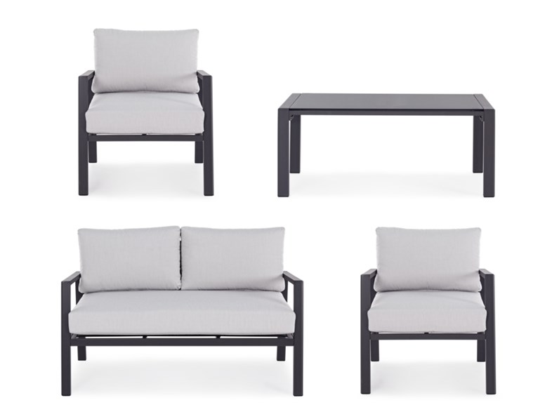 Salotto Koral Antracite Bizzotto Divano Da Giardino In Offerta