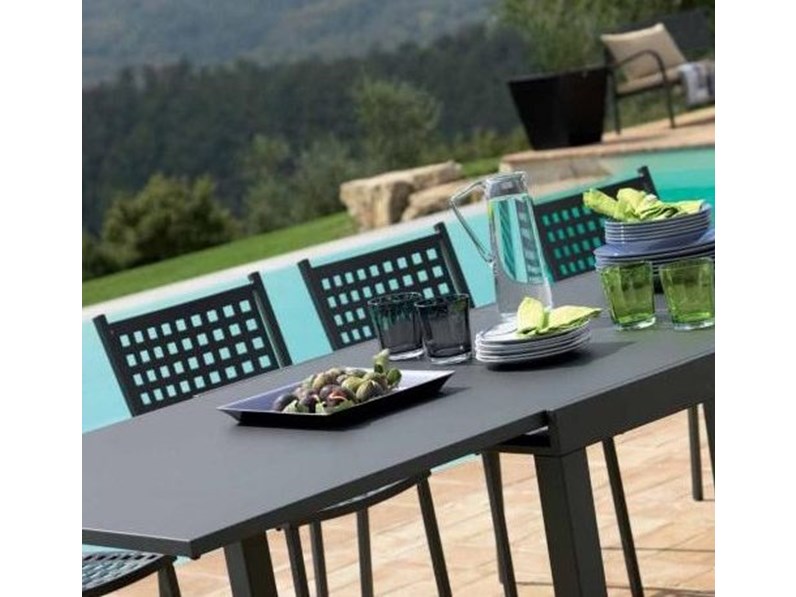 Tavolo da giardino Cosma outdoor living sofy grigio antico 100/200 con ... - Tavolo Da GiarDino Cosma OutDoor Living Sofy Grigio Antico 100 200 Con 2 Poltroncine Alice Con Uno Sconto Esclusivo N1 811190