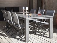 Tavolo da giardino Latino 180/240 cm con 4 sedie e 2 poltroncine IdaOFFERTA OUTLET
