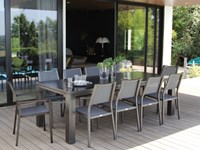 Tavolo da giardino Latino 180/240 cm con 4 sedie e 2 poltroncine IdaOFFERTA OUTLET