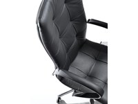 POLTRONA GIREVOLE IN PELLE BOVINA