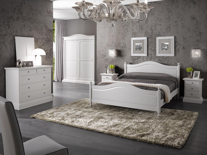 Letto In Legno Bianco Shabby
