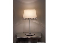 Lampada Lucilla in foglia argento dettaglio lavorazione