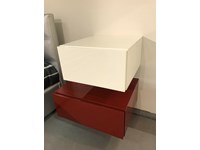 Comodini mod. Project -Bianco e Rosso - Spar