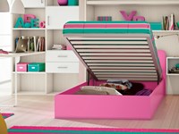 Letto da una piazza e mezza con il contenitore colorato per camerette