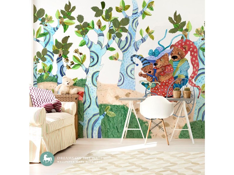 Cameretta Carta Da Parati Camerette Artigianale In Legno In Offerta Outlet