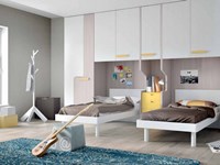Cameretta composizione 14 Mistral linea Evo. Cameretta per ragazzi in legno evo natural con maniglie. Composizione come in foto.
