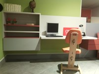 Cameretta Doimo Cityline con letto a una piazza e mezza e armadio con ante a settori