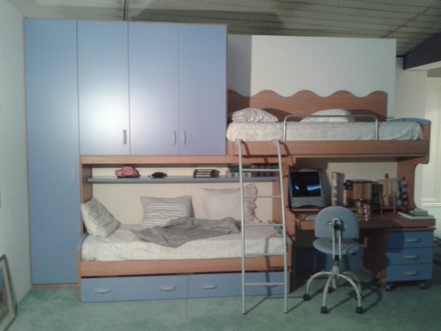 Cameretta tagliabue con letto a soppalco camerette a prezzi scontati Secondo letto scorrevole rialzato