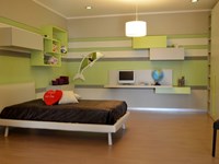 camera moderna zalf, completa di letto e materasso