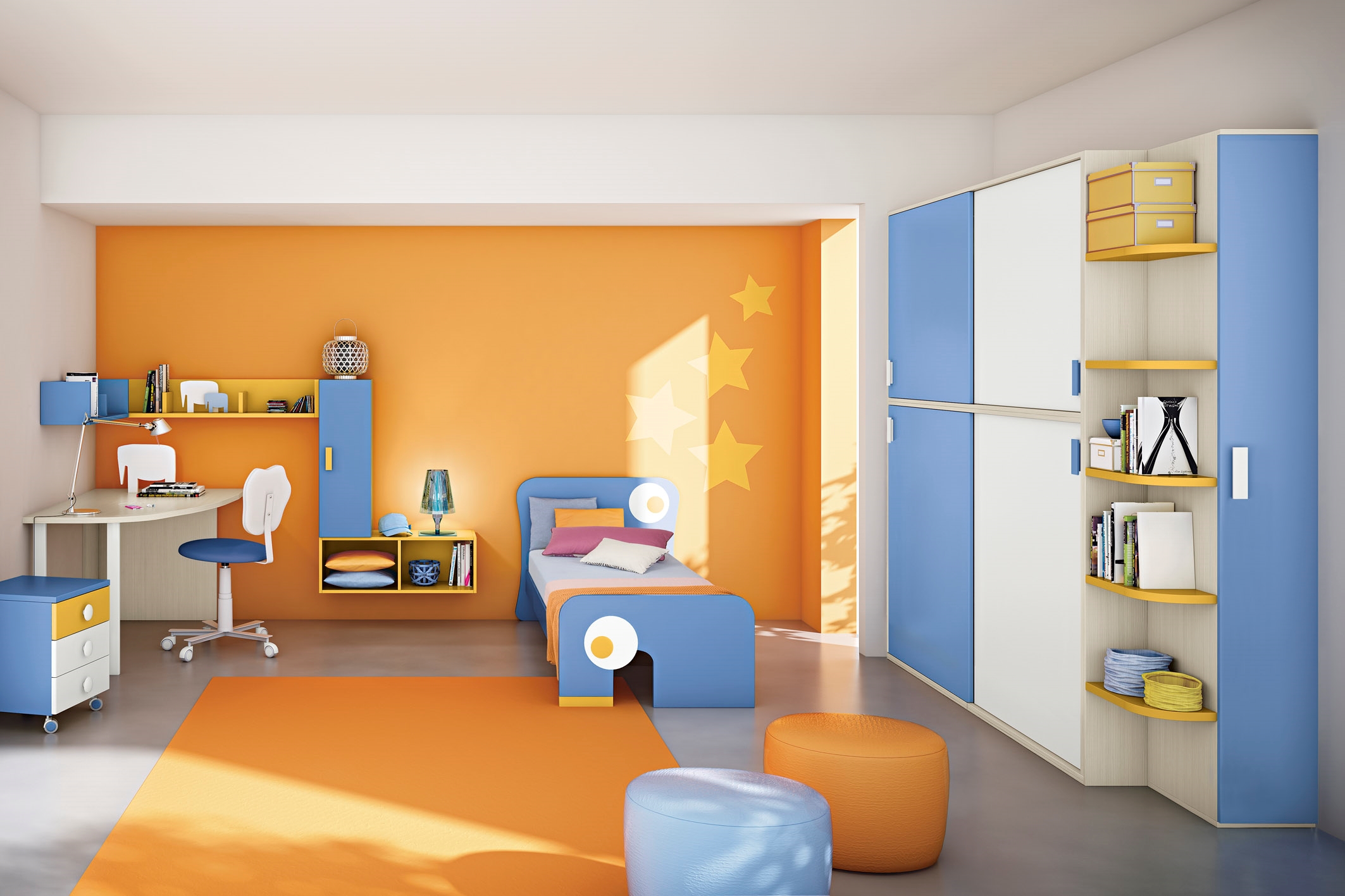 cameretta colorata per bambini di qualit pleta di tutto with camerette colorate