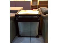 Baule realizzato in acciaio e Cuoio prodotto a mano - Utilizzo anche uso Tavolino - Produzione ORPHEA