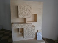 complemento artigianale in legno di design scontato -50%
