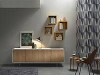 Madia moderna in legno cm.195 in offerta