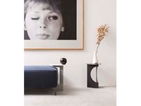 Pianca tavolino design Duetto in lamiera