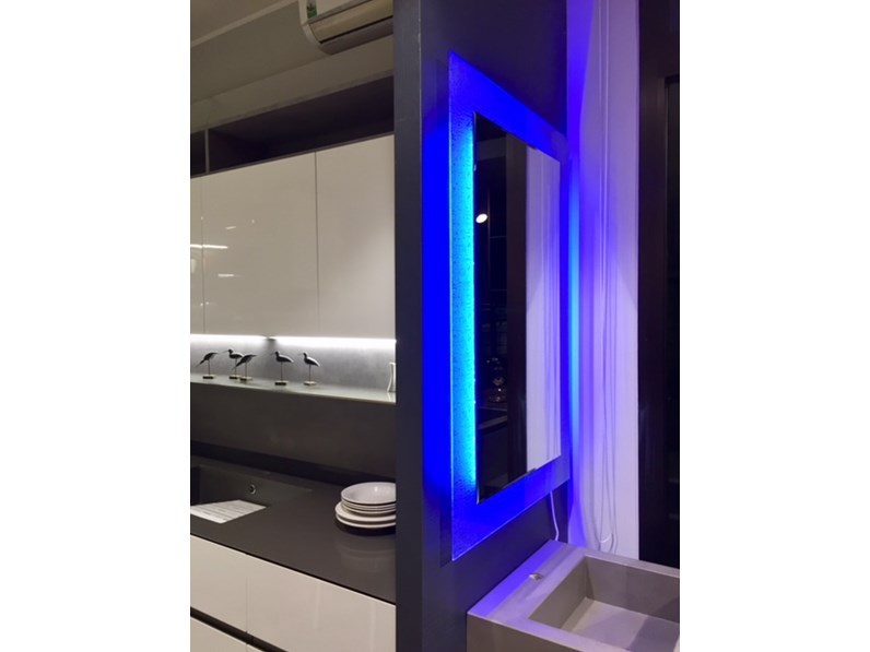 Trango Set da 2 LED RGB per illuminazione dei bordi in vetro, colori diversi che cambiano, TG5022-02