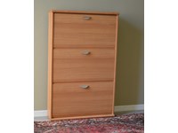 Scarpiera in finitura legno nobilitato. Composta da tre vani capienti. Non ti daranno più fastidio le scarpe in disordine sul pavimento. Ciascuno dei compartimenti é dotato di divisorio per ordinare le calzature. Scontata del -56%. Dimensioni ( L 70 x P 17 x H 115 cm). Offerta Outlet Mobilgross.